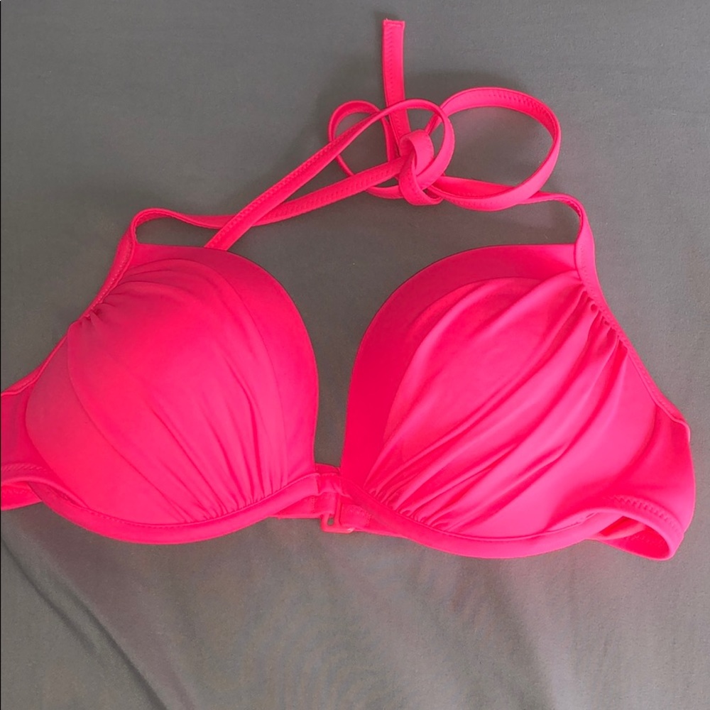 Neon Pink push up bikini top!